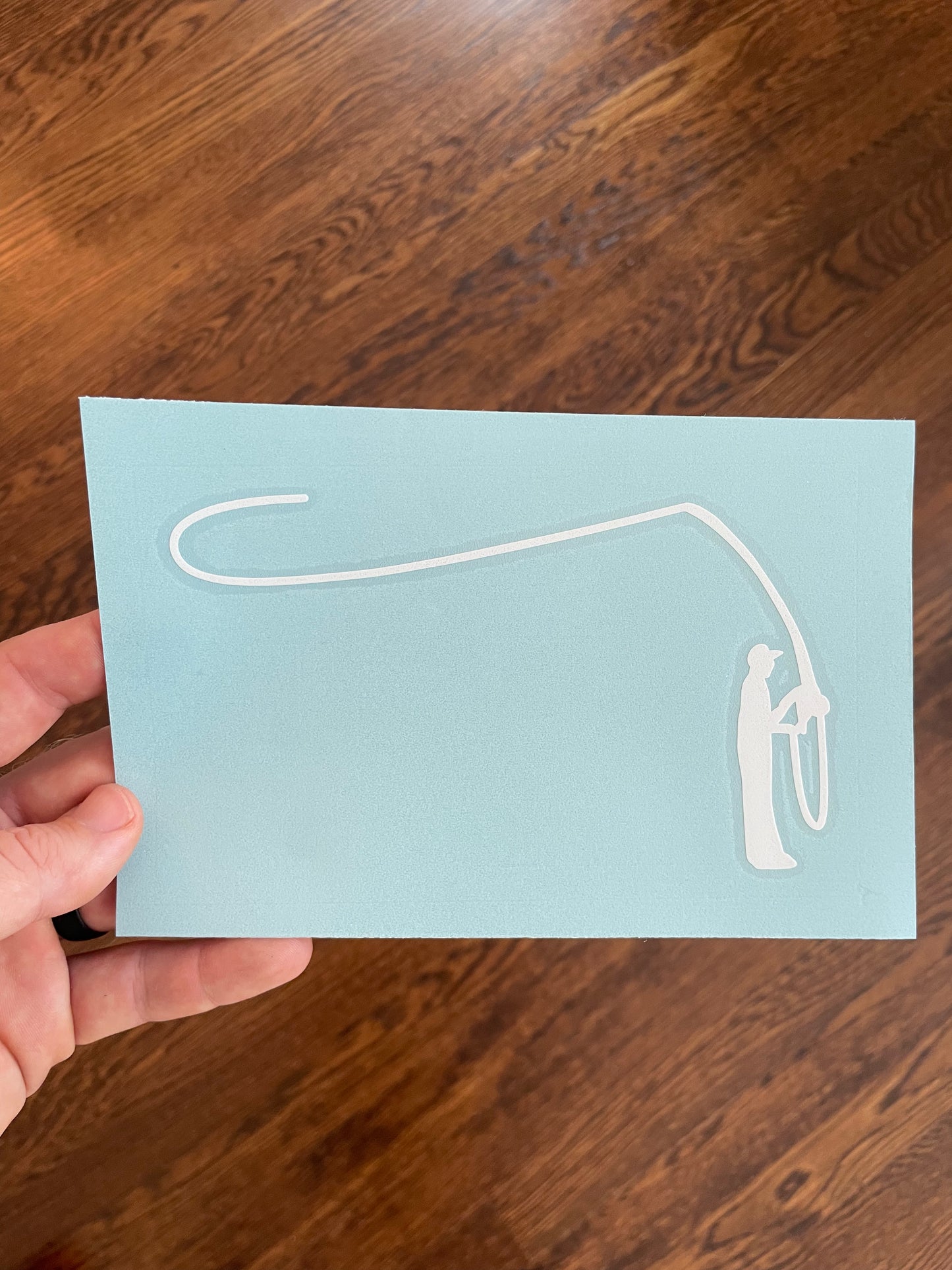 Fly Fishing Guy Vinyl Cutout Decal