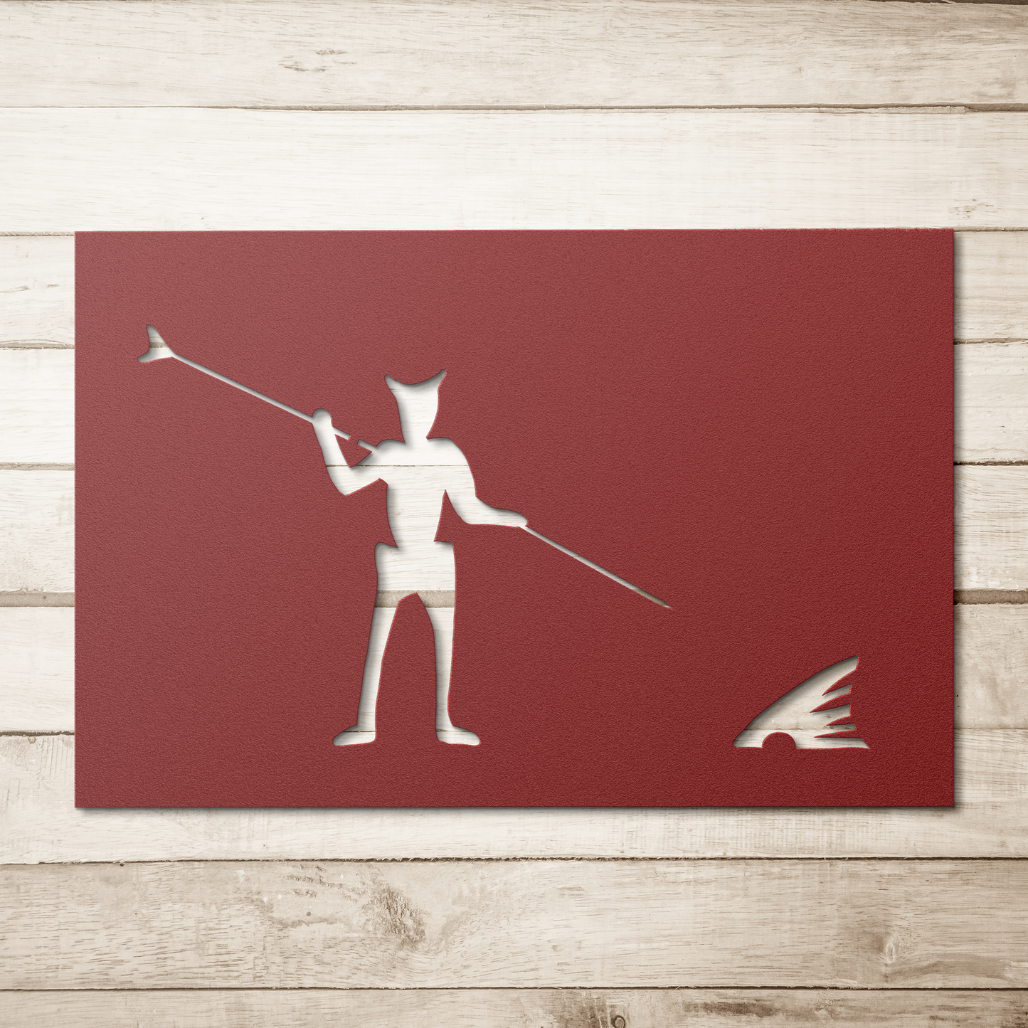Black_Beard_Redfish_Metal_Art_Red_Simple_Wood_BKGD_Mockup.png