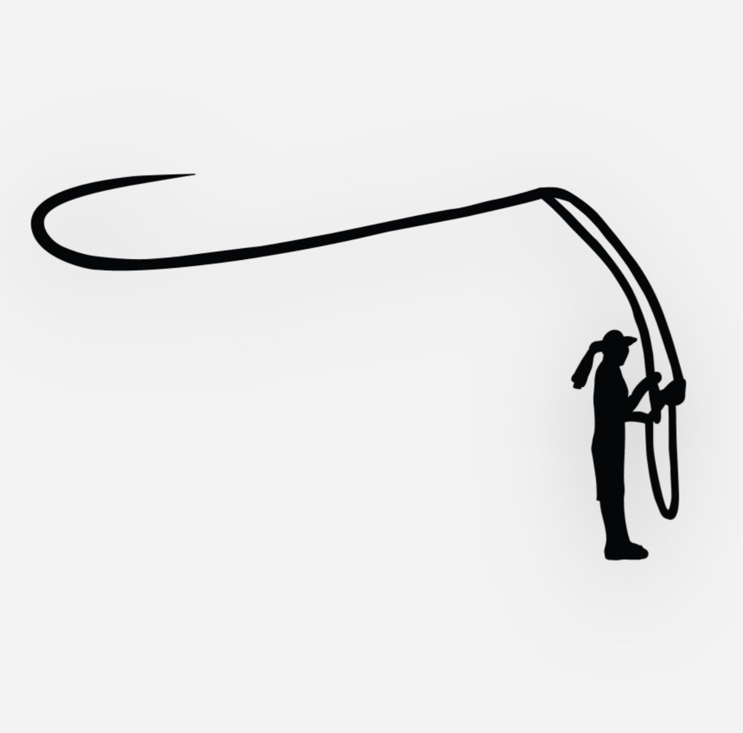 Fly Fishing Girl Vinyl Cutout Decal