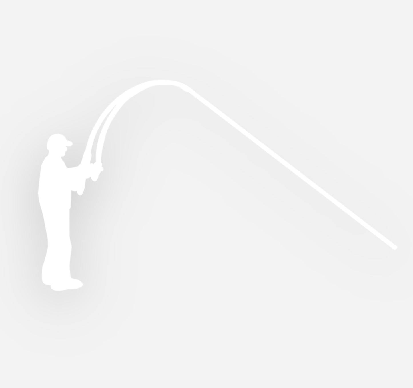 Spin Reel Fishing Guy Vinyl Cutout Decal