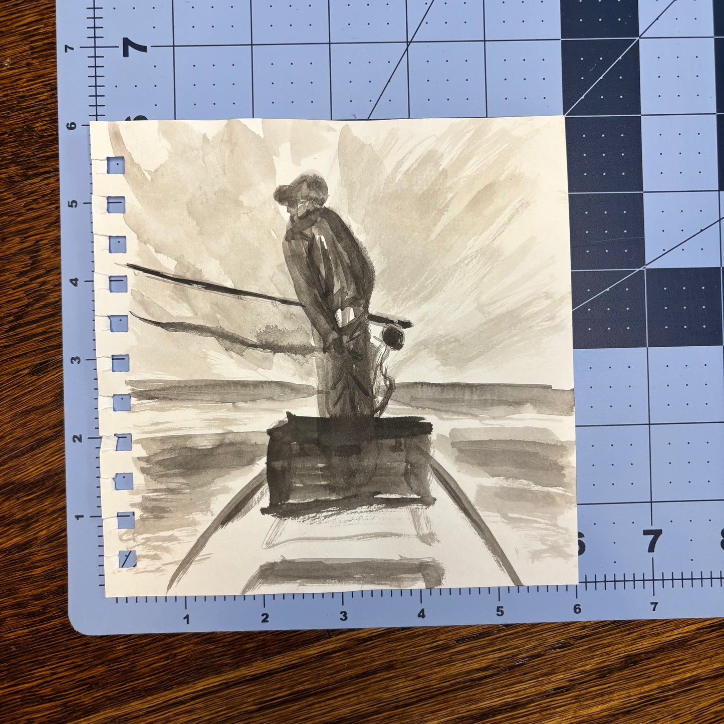 Studio Sale Abstract Fly Fisherman Original