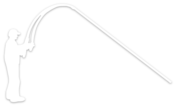 Spin Reel Fishing Guy Vinyl Cutout Decal