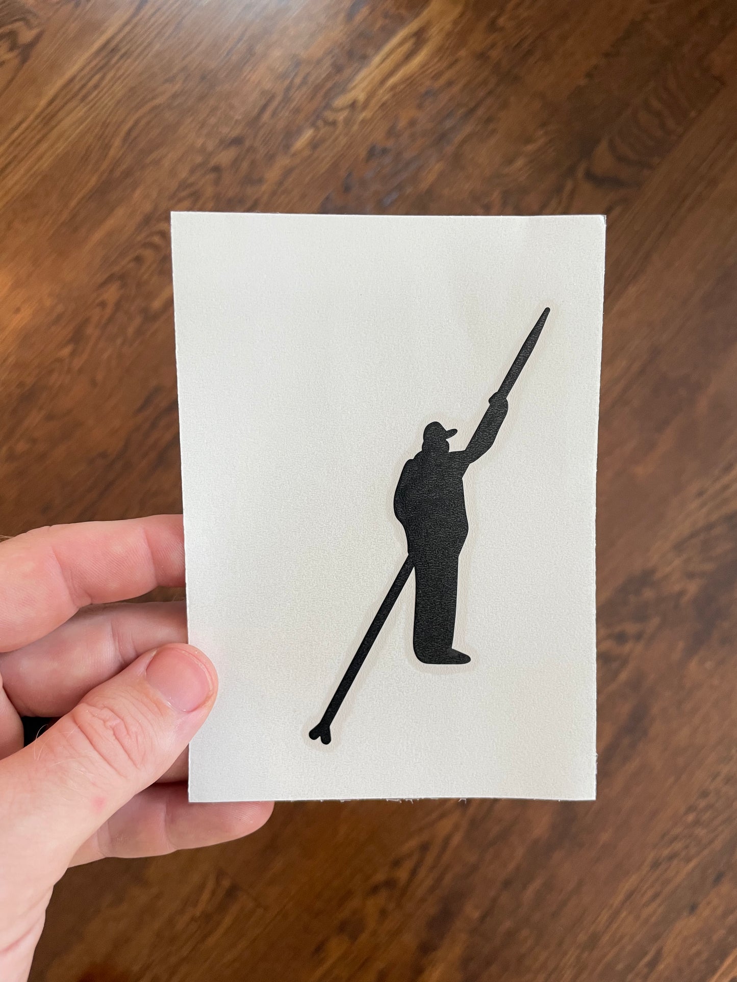 Poling Guy Vinyl Cutout Decal