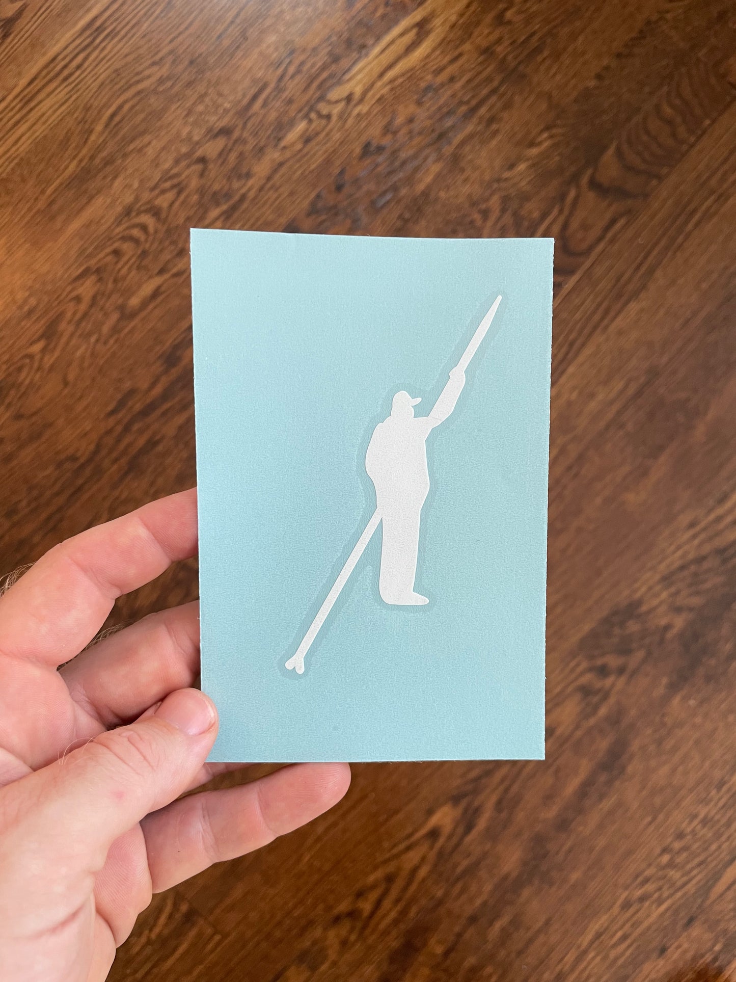 Poling Guy Vinyl Cutout Decal