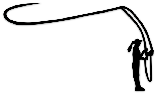 Fly Fishing Girl Vinyl Cutout Decal